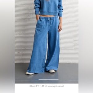 American Eagle Outfitters Blue Wide Leg Pants